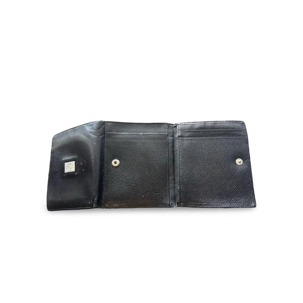 Gianni Versace Medusa Plaque Leather Trifold Wallet Authentic-Vintage
